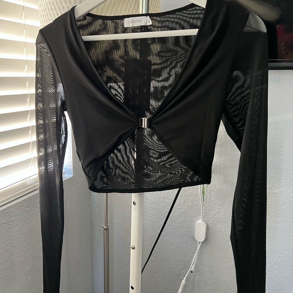 Glassons Cropped Long Sleeve Top